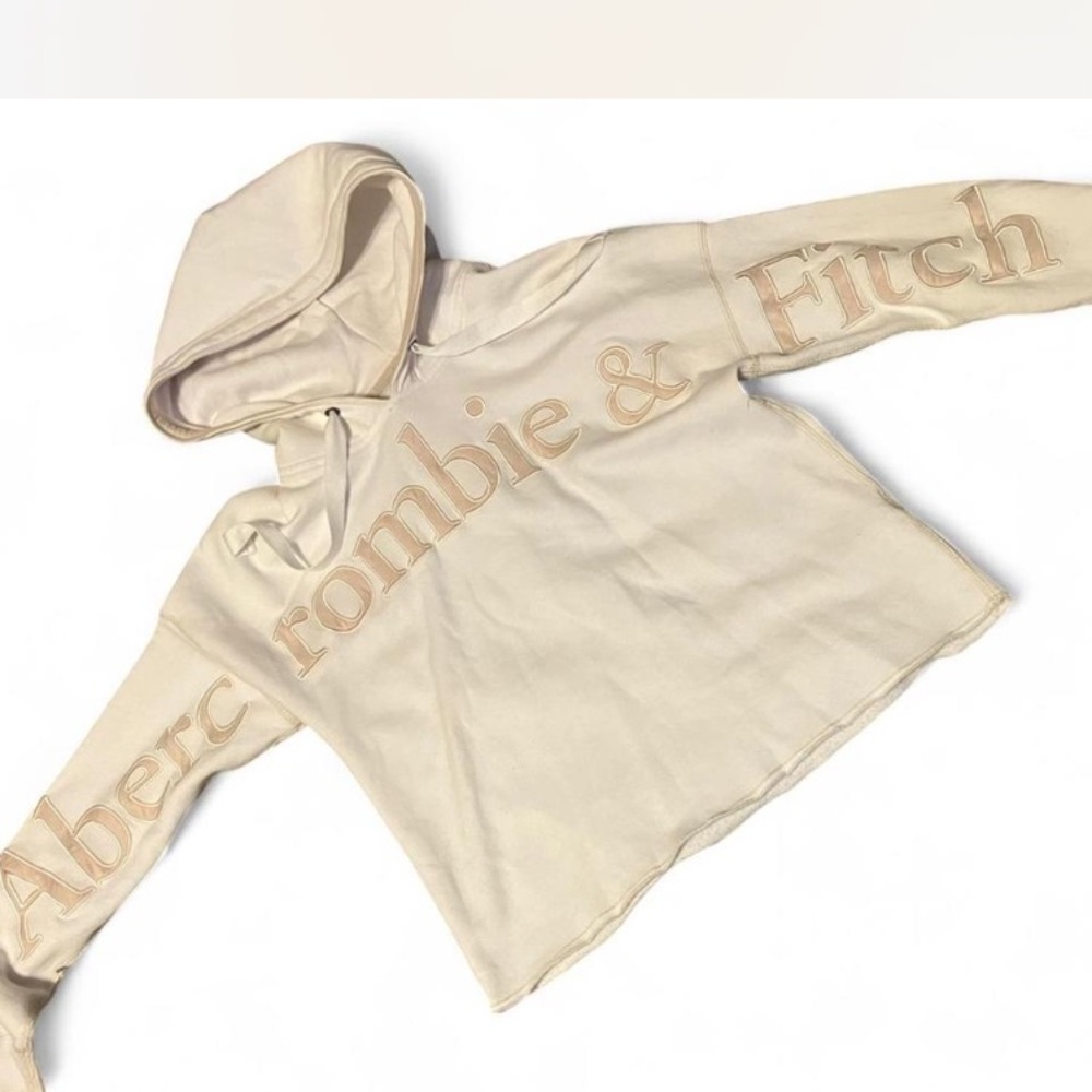 Abercrombie & Fitch Cream and Beige Hoodie